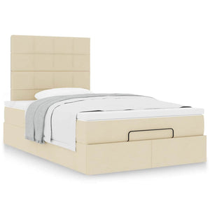 Οθωμανικό κρεβάτι με στρώμα Cream 120x190 cm Ύφασμα