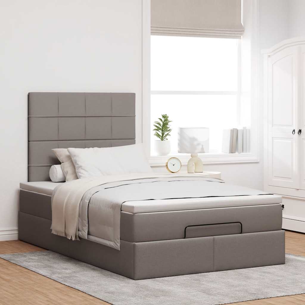 Οθωμανικό κρεβάτι με στρώμα Taupe 120x200cm ύφασμα - Pakobazaar