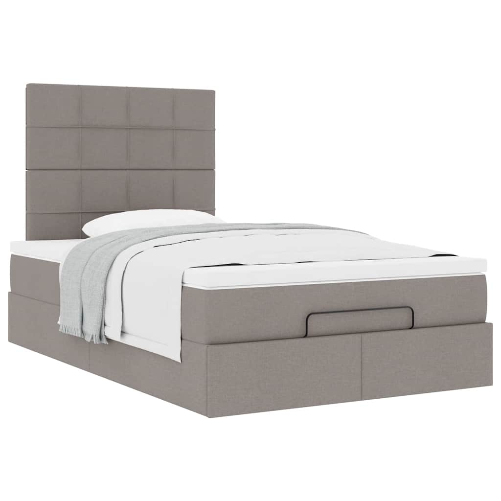Οθωμανικό κρεβάτι με στρώμα Taupe 120x200cm ύφασμα - Pakobazaar