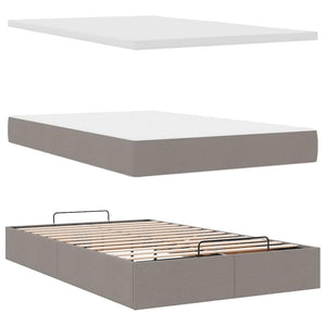 Οθωμανικό κρεβάτι με στρώμα Taupe 120x200cm ύφασμα - Pakobazaar