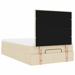 Οθωμανικό κρεβάτι με στρώμα Cream 120x200cm ύφασμα