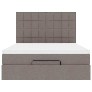 Οθωμανικό κρεβάτι με στρώμα Taupe 140x200cm ύφασμα