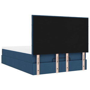 Οθωμανικό κρεβάτι με στρώμα μπλε 140x200cm ύφασμα