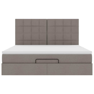 Οθωμανικό κρεβάτι με στρώμα Taupe 160x200cm ύφασμα