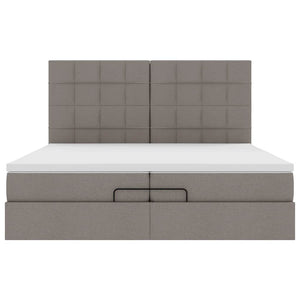 Οθωμανικό κρεβάτι με στρώματα Taupe 200x200cm ύφασμα