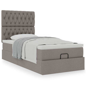 Οθωμανικό κρεβάτι με στρώμα Taupe 80x200cm ύφασμα