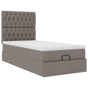 Οθωμανικό κρεβάτι με στρώμα Taupe 80x200cm ύφασμα