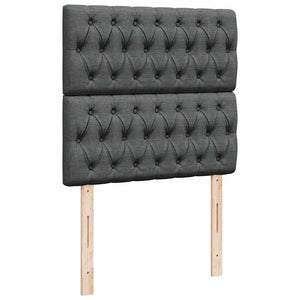 Οθωμανικό κρεβάτι με στρώμα σκούρο γκρι 90x190cm ύφασμα - Pakobazaar