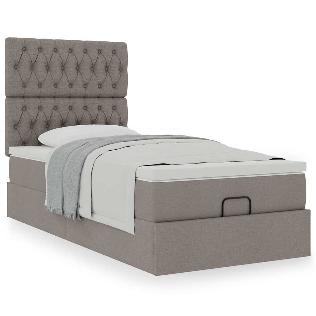 Οθωμανικό κρεβάτι με στρώμα Taupe 100x200cm ύφασμα - Pakobazaar