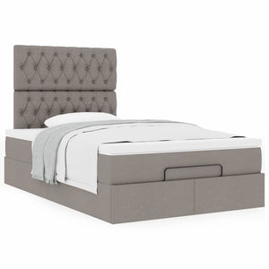 Οθωμανικό κρεβάτι με στρώμα Taupe 120x190 cm Ύφασμα - Pakobazaar