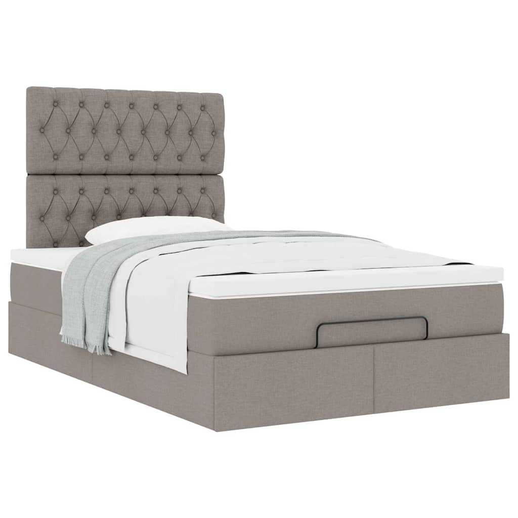 Οθωμανικό κρεβάτι με στρώμα Taupe 120x200cm ύφασμα - Pakobazaar