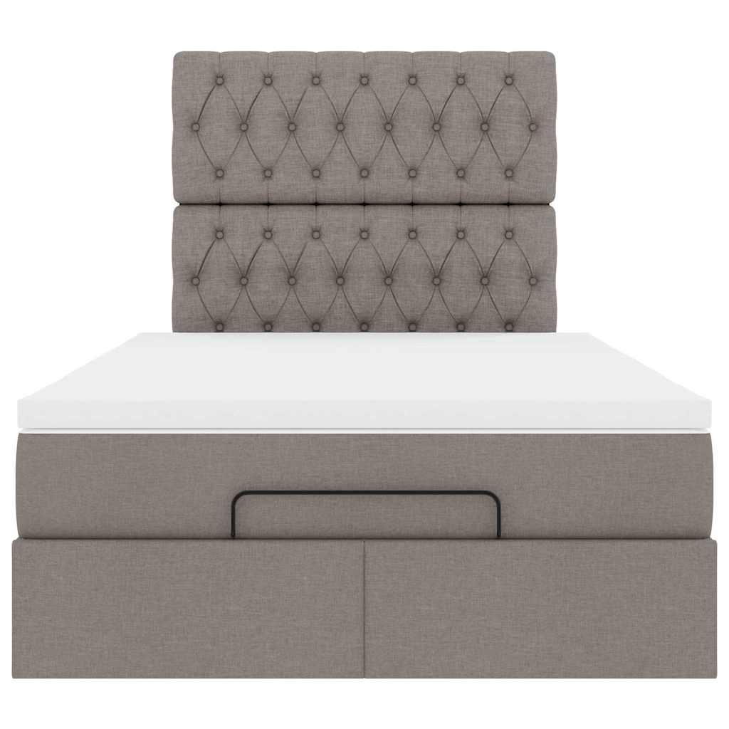 Οθωμανικό κρεβάτι με στρώμα Taupe 120x200cm ύφασμα - Pakobazaar