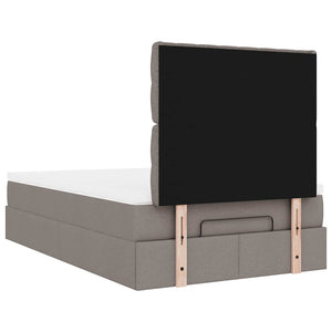 Οθωμανικό κρεβάτι με στρώμα Taupe 120x200cm ύφασμα - Pakobazaar