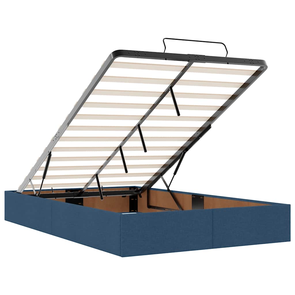 Οθωμανικό κρεβάτι με στρώμα μπλε 120x200cm ύφασμα