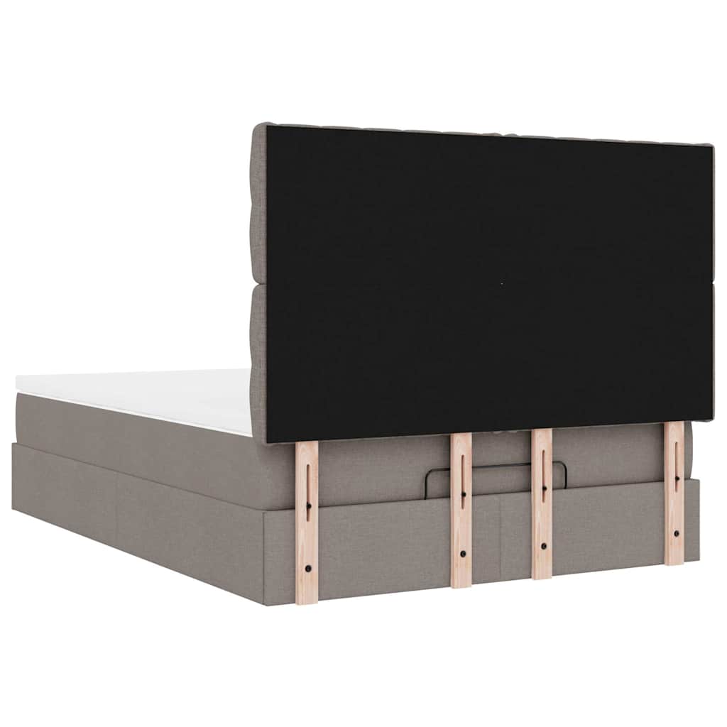 Οθωμανικό κρεβάτι με στρώμα Taupe 140x200cm ύφασμα