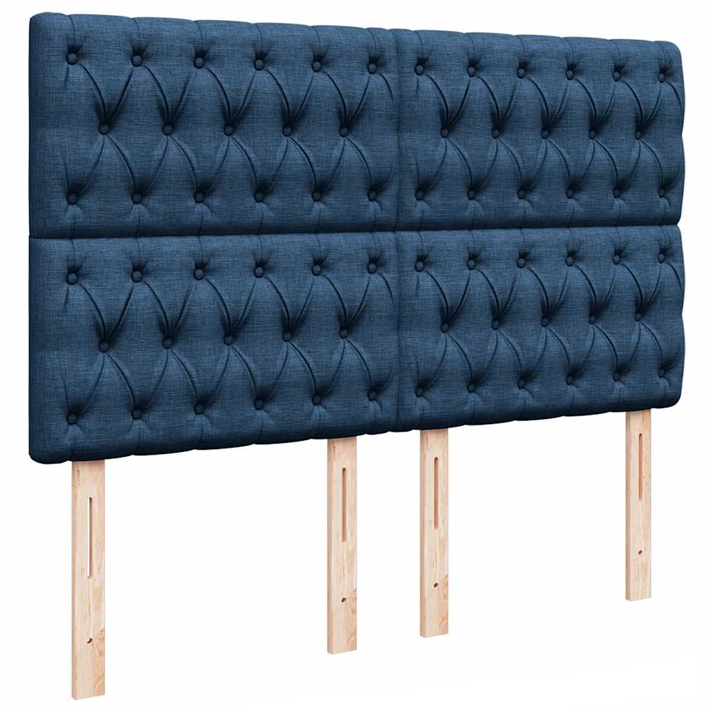 Οθωμανικό κρεβάτι με στρώμα μπλε 140x200cm ύφασμα - Pakobazaar