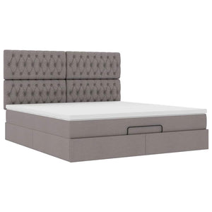 Οθωμανικό κρεβάτι με στρώμα Taupe 160x200cm ύφασμα