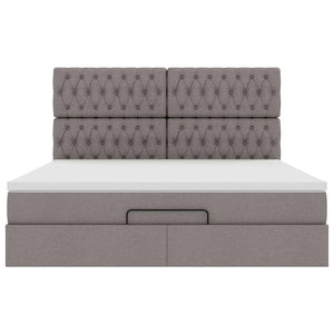 Οθωμανικό κρεβάτι με στρώμα Taupe 160x200cm ύφασμα