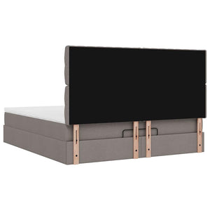 Οθωμανικό κρεβάτι με στρώμα Taupe 160x200cm ύφασμα