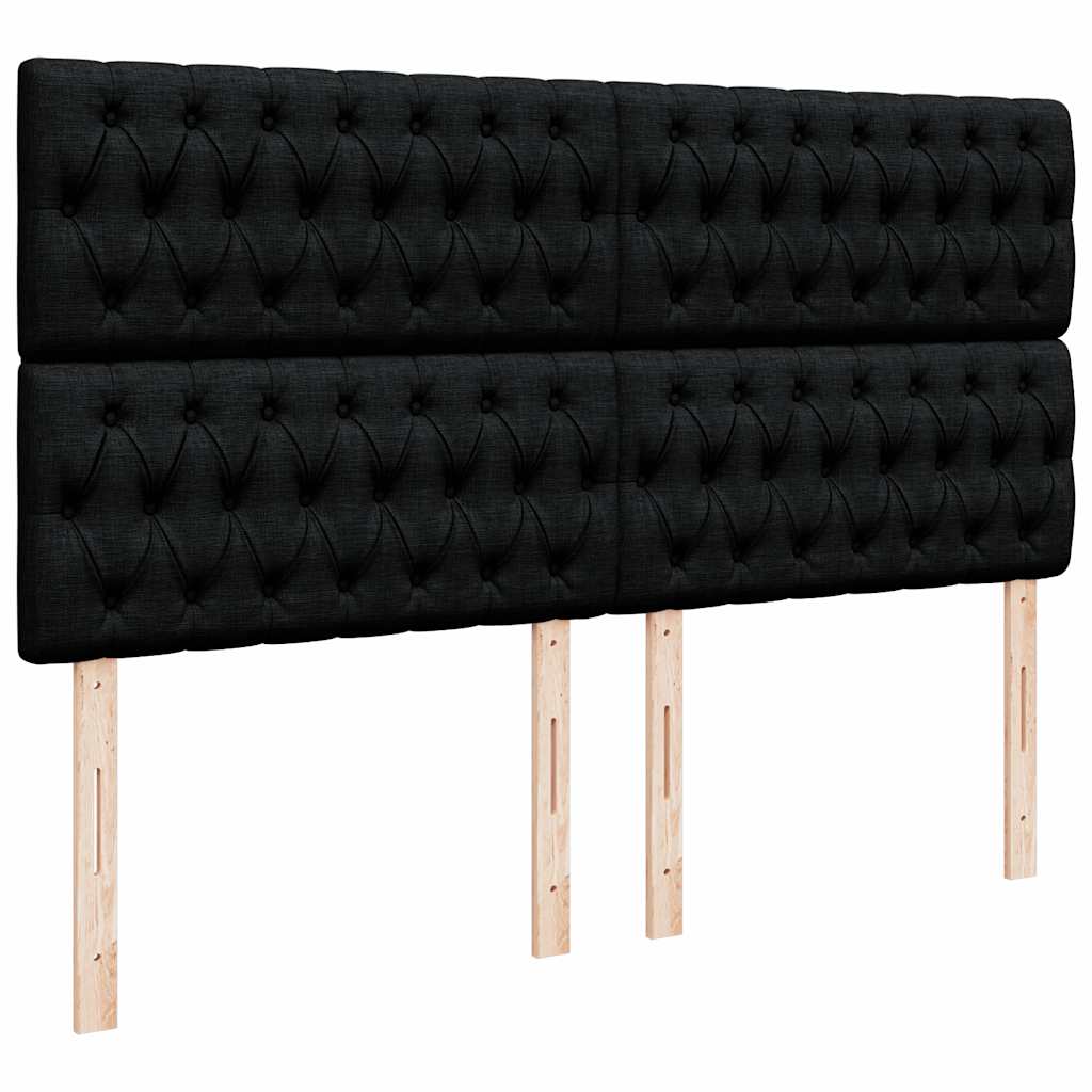 Οθωμανικό κρεβάτι με στρώμα Μαύρο 180x200cm Ύφασμα - Pakobazaar