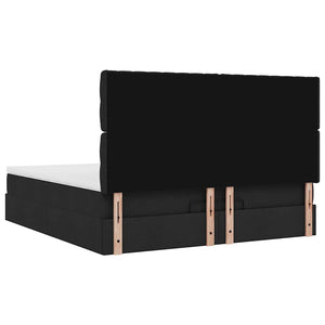 Οθωμανικό κρεβάτι με στρώμα Μαύρο 180x200cm Ύφασμα - Pakobazaar