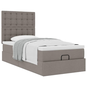 Οθωμανικό κρεβάτι με στρώμα Taupe 90x200cm ύφασμα