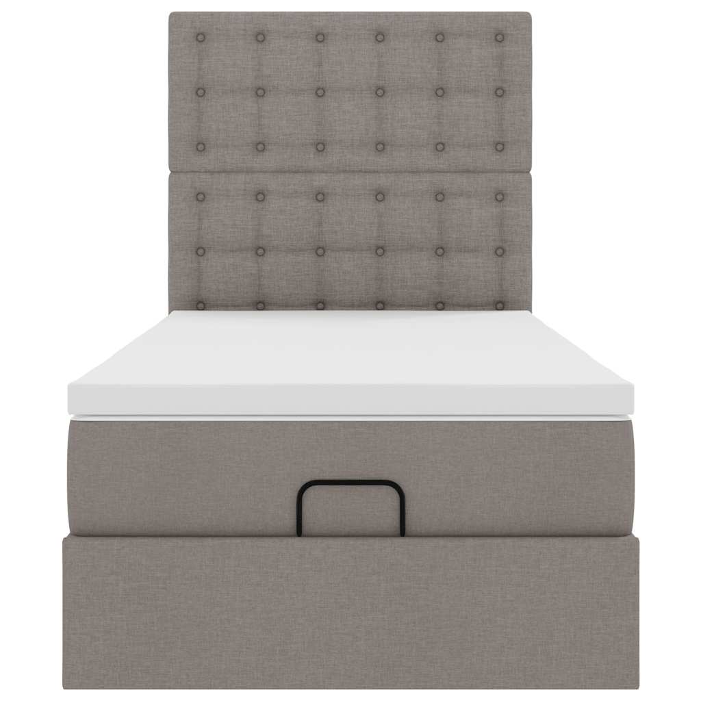 Οθωμανικό κρεβάτι με στρώμα Taupe 90x200cm ύφασμα