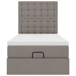 Οθωμανικό κρεβάτι με στρώμα Taupe 90x200cm ύφασμα