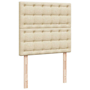 Οθωμανικό κρεβάτι με στρώμα Cream 90x200cm ύφασμα