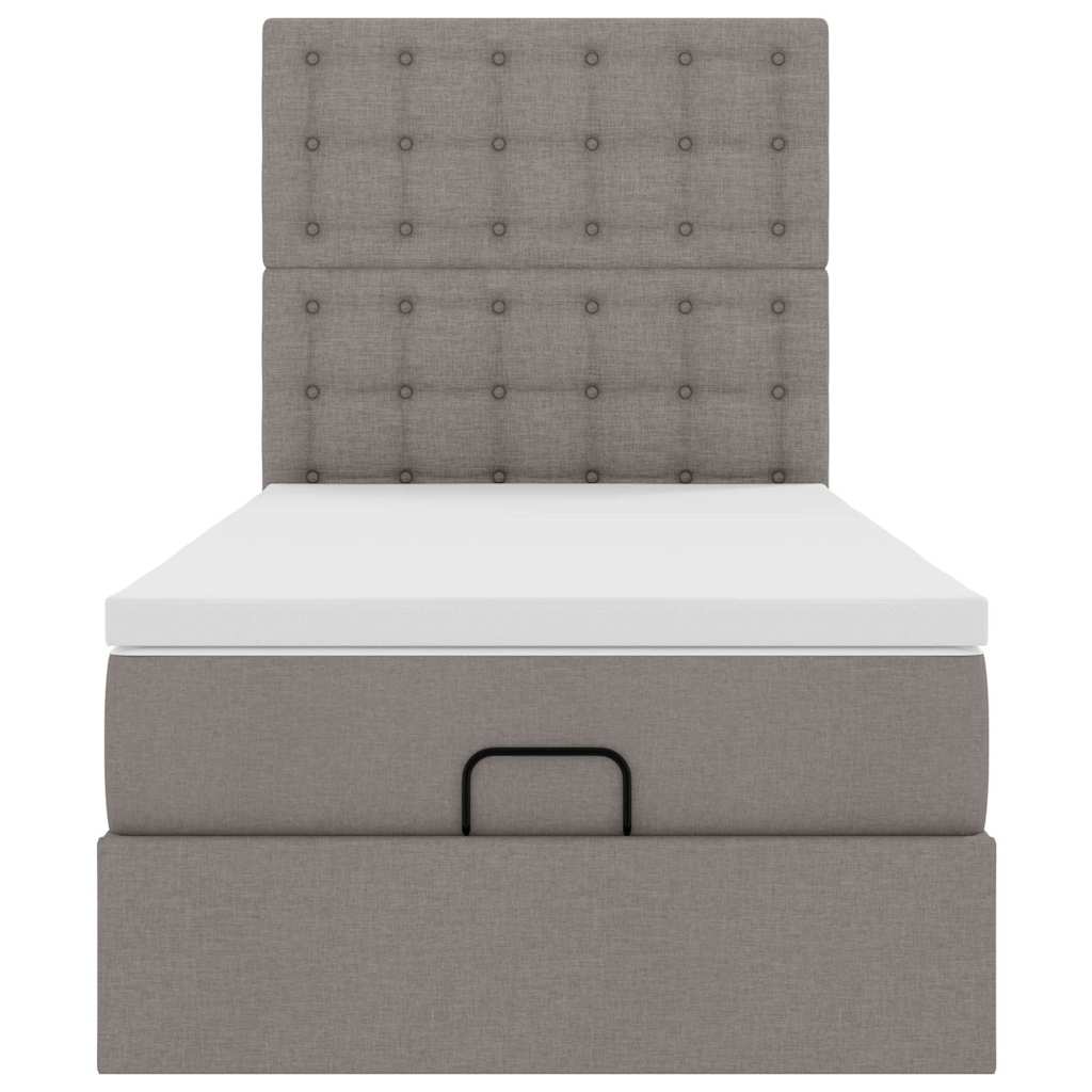 Οθωμανικό κρεβάτι με στρώμα Taupe 100x200cm ύφασμα - Pakobazaar