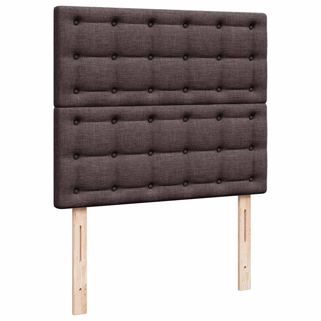 Οθωμανικό κρεβάτι με στρώμα Σκούρο καφέ 120x190 cm Ύφασμα - Pakobazaar