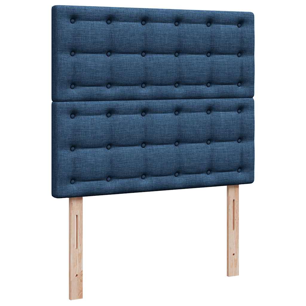 Οθωμανικό κρεβάτι με στρώμα μπλε 120x190 cm ύφασμα