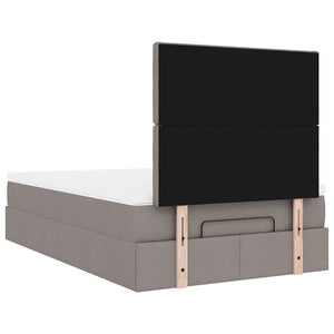 Οθωμανικό κρεβάτι με στρώμα Taupe 120x200cm ύφασμα