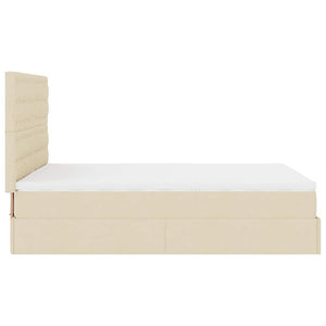 Οθωμανικό κρεβάτι με στρώμα Cream 140x190cm ύφασμα - Pakobazaar