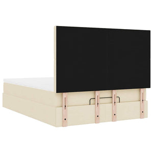 Οθωμανικό κρεβάτι με στρώμα Cream 140x190cm ύφασμα - Pakobazaar
