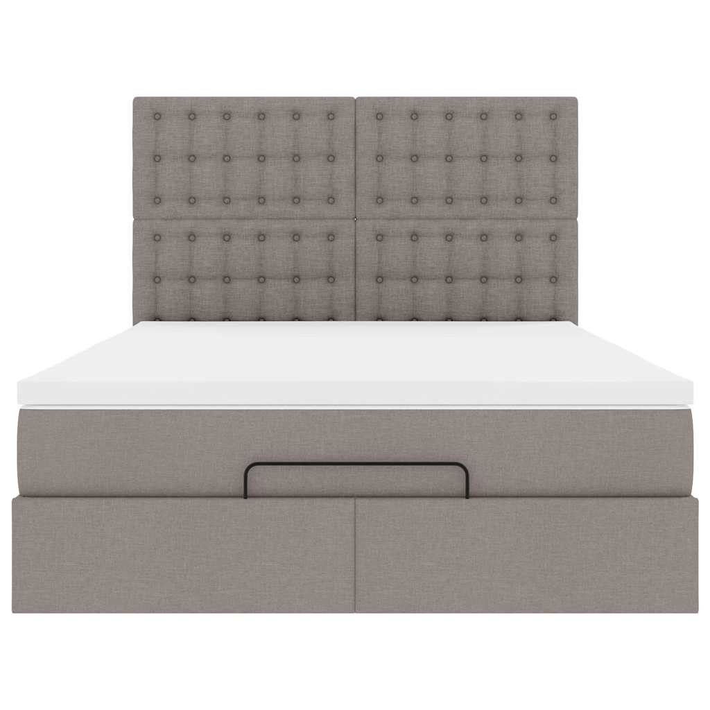 Οθωμανικό κρεβάτι με στρώμα Taupe 140x200cm ύφασμα