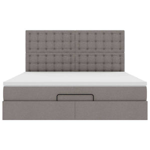 Οθωμανικό κρεβάτι με στρώμα Taupe 160x200cm ύφασμα
