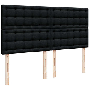 Οθωμανικό Κρεβάτι με Στρώματα Μαύρο 200x200cm Ύφασμα - Pakobazaar