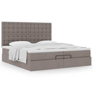 Οθωμανικό κρεβάτι με στρώματα Taupe 200x200cm ύφασμα