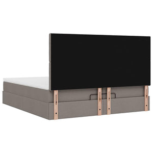 Οθωμανικό κρεβάτι με στρώματα Taupe 200x200cm ύφασμα