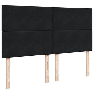Οθωμανικό κρεβάτι με στρώματα Μαύρο 200x200cm Velvet