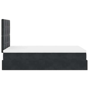 Οθωμανικό κρεβάτι με στρώματα Μαύρο 120x200cm Velvet