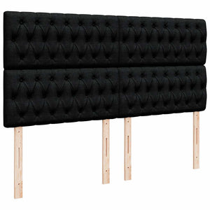 Οθωμανικό κρεβάτι με στρώματα Μαύρο 180x200cm Velvet