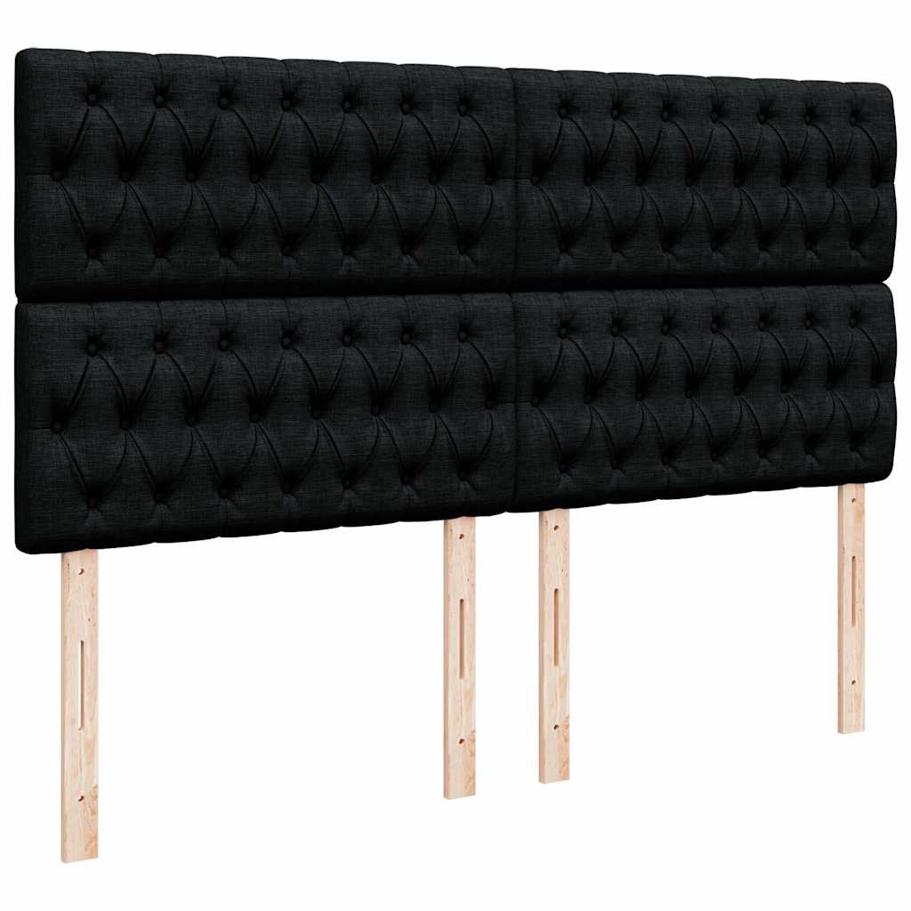 Οθωμανικό κρεβάτι με στρώματα Μαύρο 200x200cm Velvet
