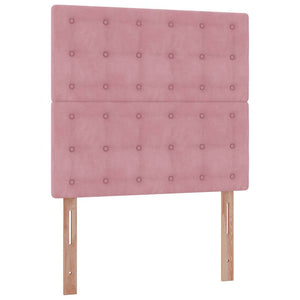 Οθωμανικό κρεβάτι με στρώματα ροζ 90x190cm Velvet - Pakobazaar