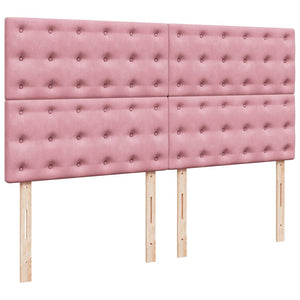 Οθωμανικό κρεβάτι με στρώματα ροζ 160x200cm Velvet