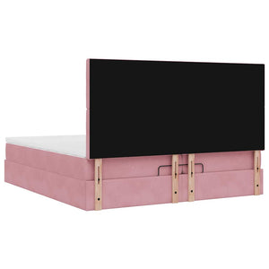 Οθωμανικό κρεβάτι με στρώματα ροζ 200x200cm Velvet - Pakobazaar