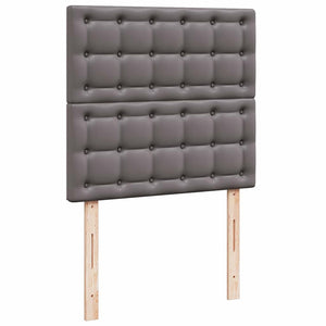 Οθωμανικό κρεβάτι με στρώματα Γκρι 160x200cm Faux Leather - Pakobazaar
