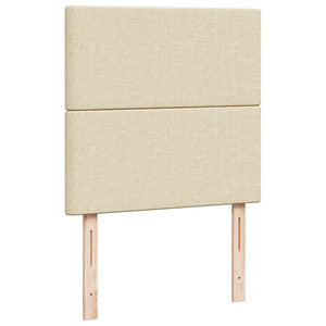 Οθωμανικό Κρεβάτι με Στρώματα Κρέμα 160x200cm Ύφασμα