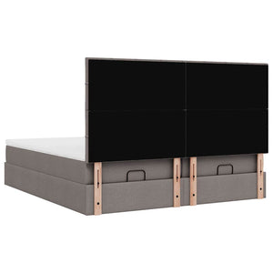 Οθωμανικό κρεβάτι με στρώματα Taupe 180x200cm ύφασμα - Pakobazaar